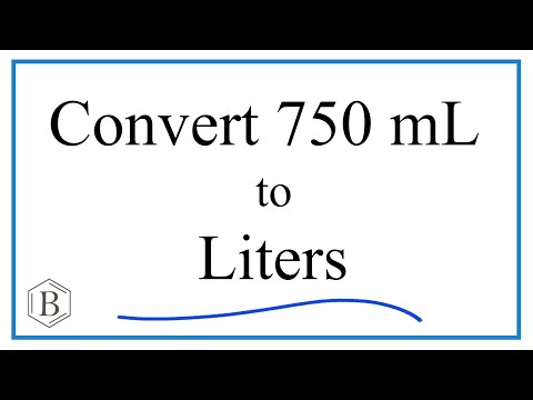 Convert 750mL to L (750 milliliters to Liters)