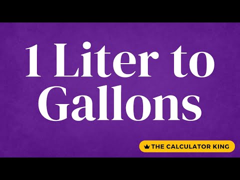 1 Liter to Gallons (US) | How many gallons are in 1 liter?